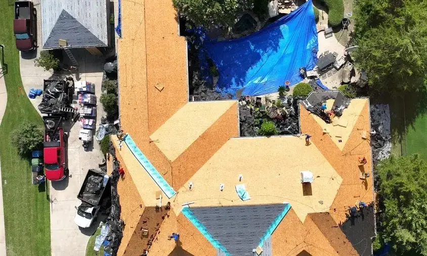 Professional Roof Repair being performed in Rochelle Park